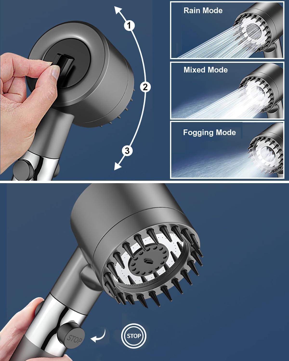 High Pressurized Filtered Shower Head